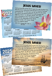 2025 Custom Gospel Pocket (Wallet) Calendar: Personalized Edition, per Specified Imprint