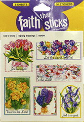 Faith That Sticks Scripture Stickers: Spring Blessings Bible Verses