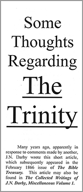 Some Thoughts Regarding the Trinity by John Nelson Darby