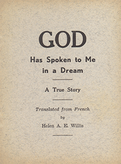 God Has Spoken to Me in a Dream by A. Sarrazin
