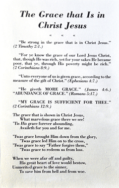 The Grace That Is in Christ Jesus by Lois Beckwith