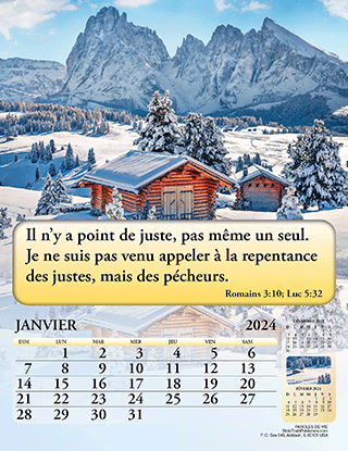 2024 French Joyful News Gospel Calendar