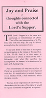 Joy and Praise: Thoughts Connected With the Lord's Supper by John Gifford Bellett