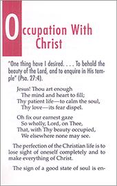 Occupation with Christ by Edward B. Dennett