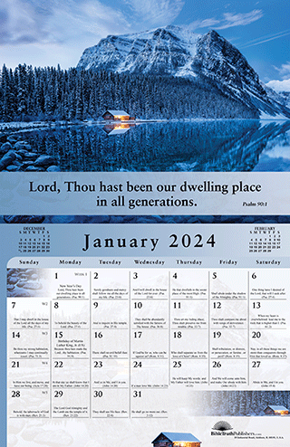 2024 The Gospel of Peace Scenic Appointment Calendar: With Daily and Monthly Verses for Believers