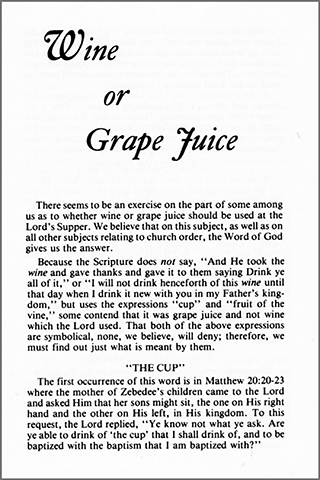 Wine or Grape Juice? by J.F. Stebbins