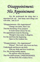 Disappointment: His Appointment by E.L. Young