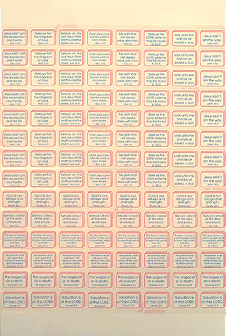 Wittenburg Miniature Gospel Stickers: Pack of 224 by Assorted KJV Verses