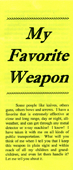 My Favorite Weapon by C. Knott