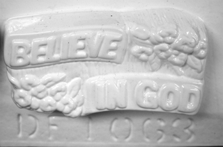 Plaster Casting Mold: Believe in God
