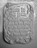 Plaster Casting Mold: Trust in the Lord . . . . Psa. 37:3-4