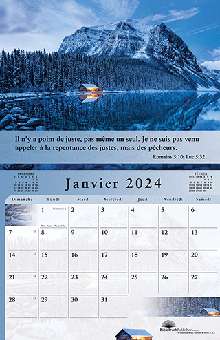 2024 French The Gospel of Peace Scenic Appointment Calendar: With Monthly Gospel Verses