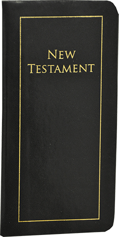 E&S Slimline Checkbook-Size New Testament: TBS 65A/BK by King James Version
