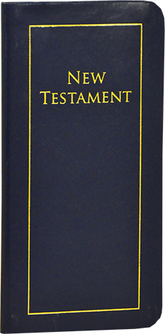 E&S Slimline Checkbook-Size New Testament: TBS 65A/BL by King James Version