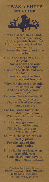 Twas a Sheep, Not a Lamb