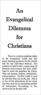 An Evangelical Dilemma for Christians by William MacDonald