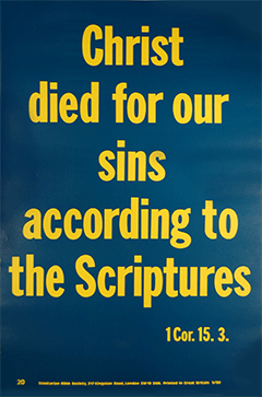 Scripture Poster: Christ died for our sins according to the Scriptures. 1 Corinthians 15:3 by TBS