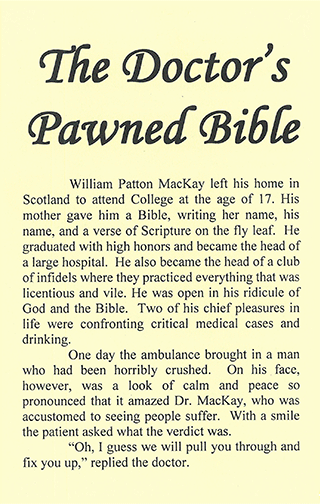 The Doctor's Pawned Bible