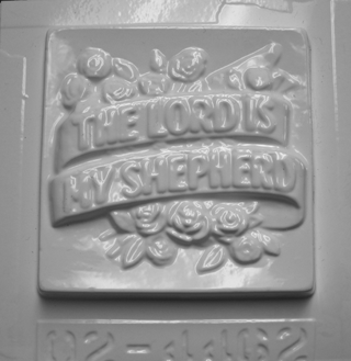 Plaster Casting Mold: The Lord is my Shepherd