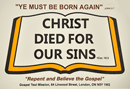 Magnetic Gospel Sign: Christ died for our sins. 1 Cor. 15:3 by Gospel Text Mission