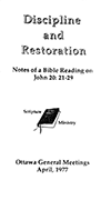 Discipline and Restoration: Notes of a Bible Reading on John 20:21-29