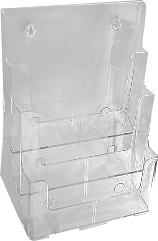 3-Pocket Large Size Literature Holder: 3-Tier, for Joyful News Calendars and Large Format Literature or Brochures by Beemak/Deflecto