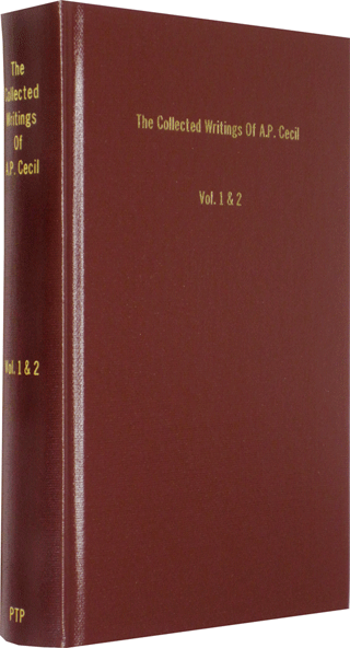 The Collected Writings of A.P. Cecil: Volume 1-2 by Lord Adalbert Percival Cecil