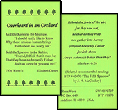 Overheard in an Orchard by E. Cheney