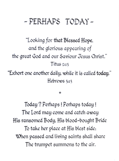 Perhaps Today! by J. Danson-Smith