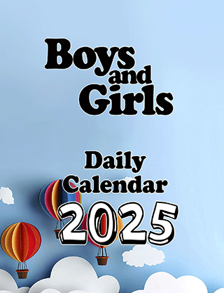 2025 Boys and Girls Daily Calendar: Block Only