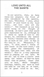 Love Unto All the Saints by William Kelly