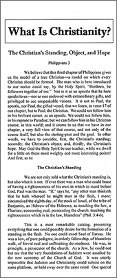 What Is Christianity? The Christian's Standing, Object and Hope by Charles Henry Mackintosh