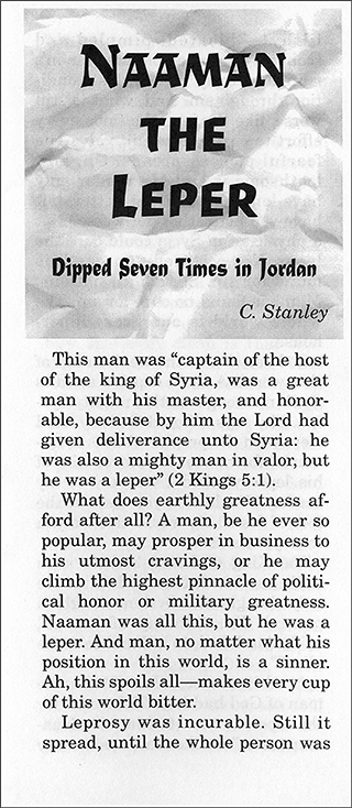 Naaman the Leper: Dipped Seven Times in Jordan by Charles Stanley