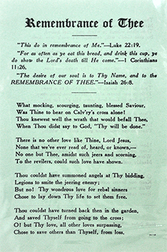The Remembrance of Thee by Lois Beckwith