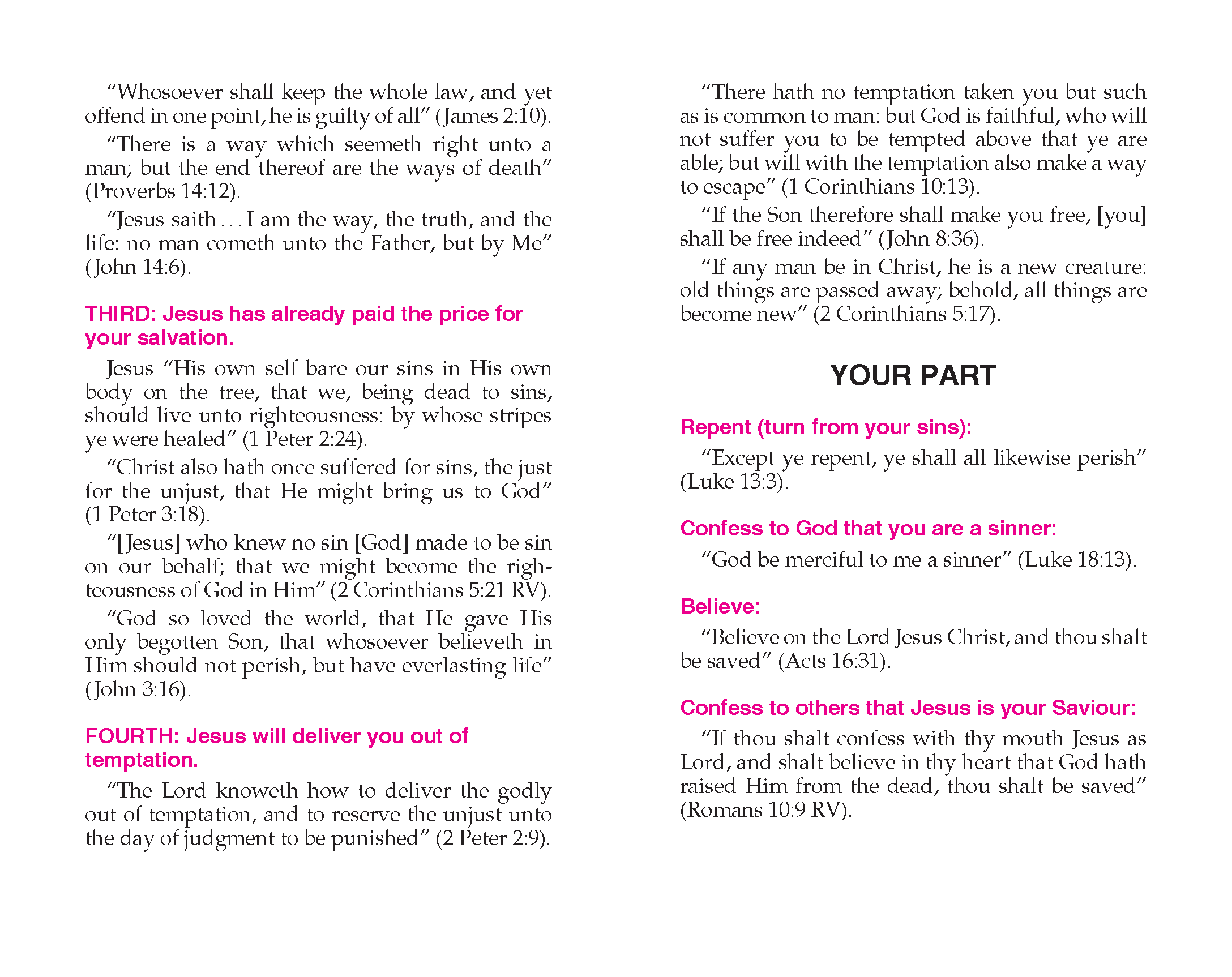 Gospel Tract, Four Things That God Wants You to Know! (#1771) - Bible ...