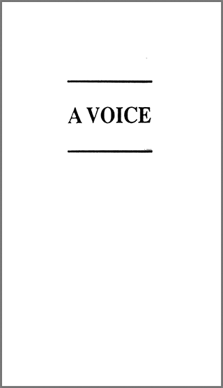 A Voice by George Cutting