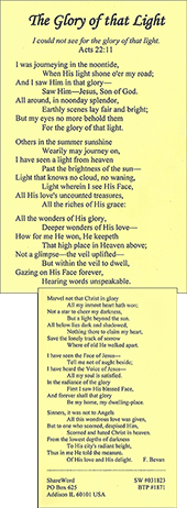The Glory of That Light by Frances A. Bevan