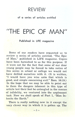 Review of a Series of Articles Entitled, The Epic of Man by Paul Wilson