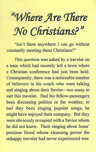 Where Are There No Christians?