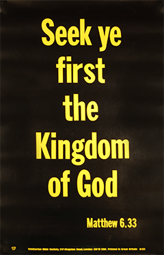 Scripture Poster: But seek ye first the kingdom of God. Matthew 6:33 by TBS