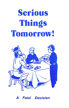 Serious Things Tomorrow!