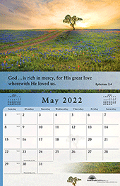 2022 The Gospel of Peace Scenic Appointment Calendar: With Monthly Gospel Verses