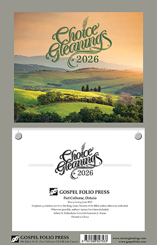 2026 Choice Gleanings Calendar