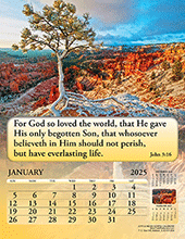 2025 English Joyful News Gospel Calendar
