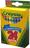 Crayons: Box of 24 by Cray-Z-art/Crayola/Playskool/Rarlan