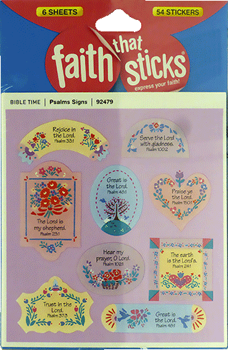 Faith That Sticks Scripture Stickers: Psalms Signs Bible Verses