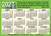 2027 Spanish Calendario de Bolsillo