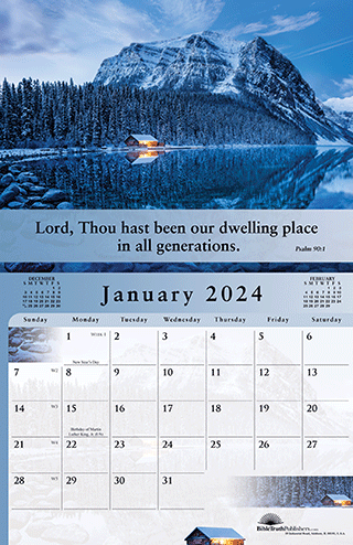 2024 The Gospel of Peace Scenic Appointment Calendar: With Monthly Verses for Believers
