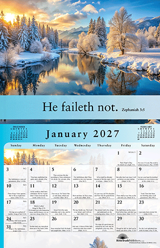 2027 The Gospel of Peace Scenic Appointment Calendar: With Daily and Monthly Verses for Believers