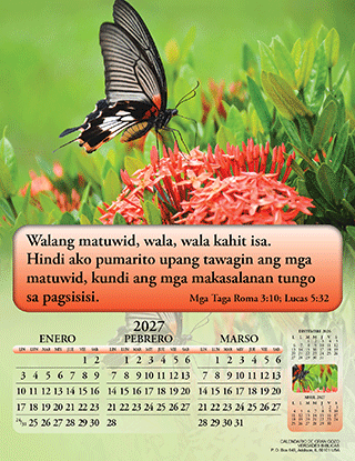 2027 Tagalog Joyful News Gospel Calendar